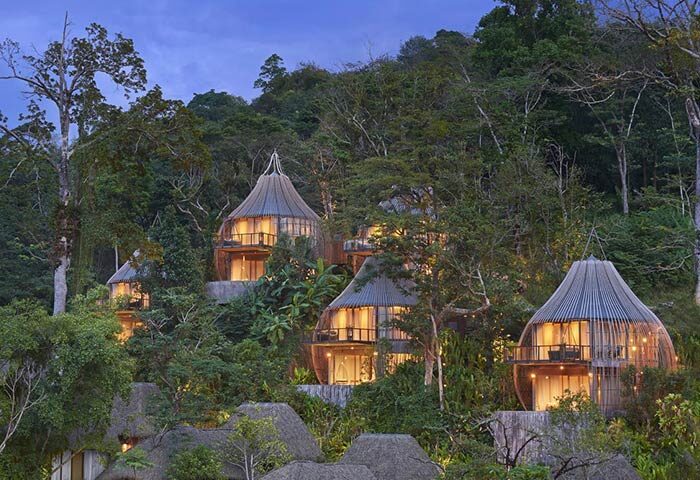 Keemala gay-friendly hotel. Treehouses nestled in lush Phuket jungle. Unique architecture, perfect for gay travel and romantic getaways.