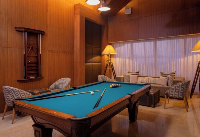 Le Blanc Resort Cancun Adults Only All-Inclusive: Billiard room. Gay-friendly hotel with pool table, seating area, and stylish decor.