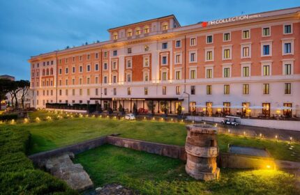 NH Collection Palazzo Cinquecento, a gay-friendly hotel in Rome. Exterior view with garden. Ideal for gay men travelers.