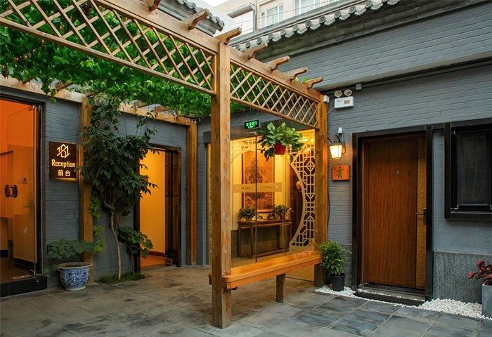 PUREMIND Hutong Courtyard Hotel entrance. Gay-friendly hotel with traditional Beijing architecture. A unique stay for gay travelers.