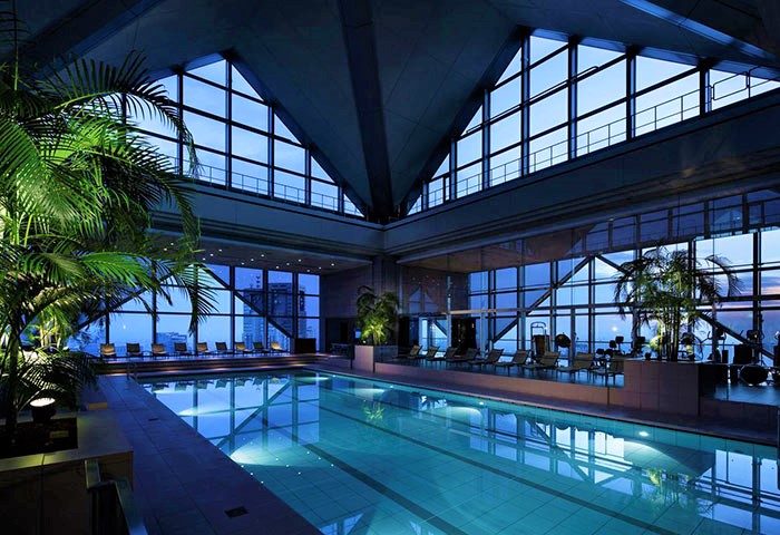 Park Hyatt Tokyo's indoor pool. Gay-friendly, pet-friendly hotel with city views. Relax in style at this luxury Tokyo hotel.