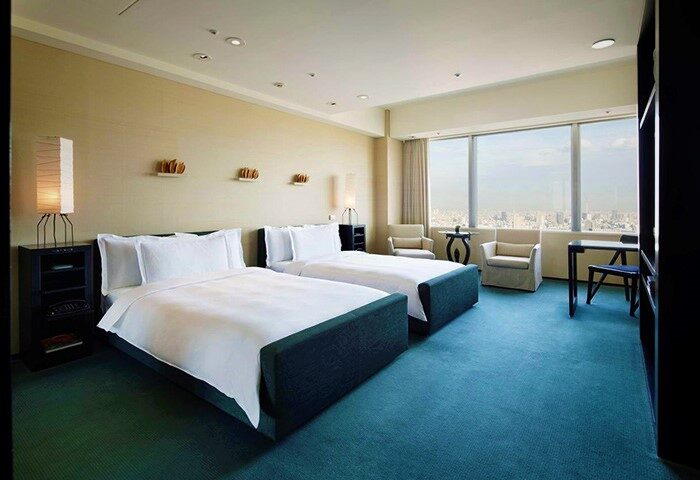 Park Hyatt Tokyo gay-friendly hotel, pet-friendly: Twin beds, city view. A great choice for gay travelers visiting Tokyo, Japan.