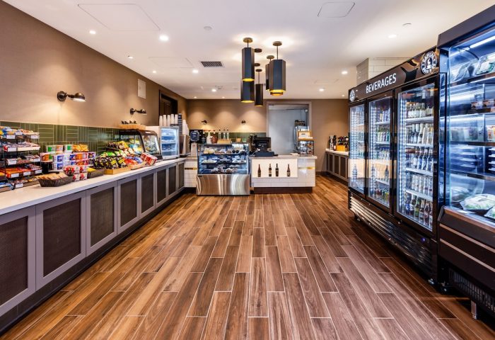 RIU Plaza Fisherman's Wharf gay-friendly hotel's market. Snacks, drinks, coffee, and pastries are available for purchase in San Francisco.