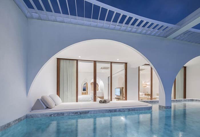 Gay-Friendly SALA Samui Chaweng Beach Hotel: Pool access room with lounge area. Luxury gay travel at its finest in Thailand, Koh Samui.