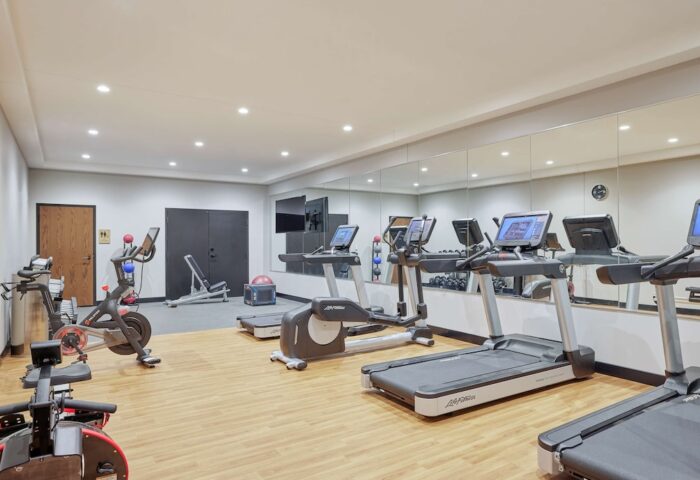 Sable at Navy Pier Chicago, Curio Collection by Hilton gym. Treadmills, bikes, weights. Gay-friendly hotel for active gay men travelers.