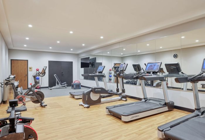 Sable at Navy Pier Chicago, Curio Collection by Hilton gym. Treadmills, bikes, weights. Gay-friendly hotel for active gay men travelers.