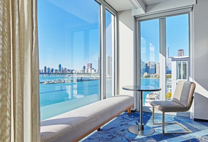 Sable at Navy Pier Chicago, Curio Collection by Hilton: Room with a view of Chicago's skyline & lake. Gay-friendly hotel at Navy Pier.