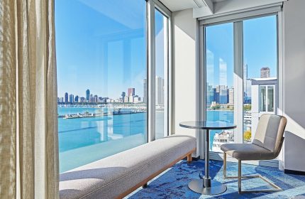 Sable at Navy Pier Chicago, Curio Collection by Hilton: Room with a view of Chicago's skyline & lake. Gay-friendly hotel at Navy Pier.