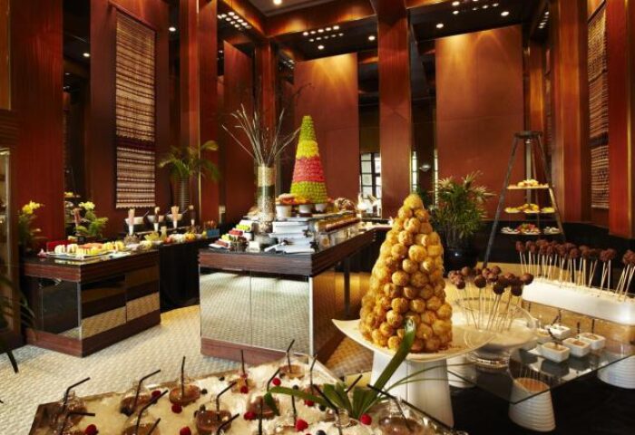 Sofitel Singapore Sentosa Resort & Spa dessert buffet. Gay-friendly hotel with SG Clean certification. A culinary delight.