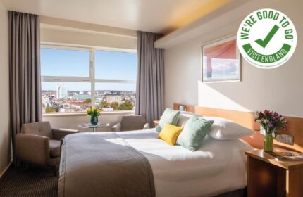 St Giles London hotel room with city view. Gay-friendly, pet-friendly hotel. We're Good To Go Visit England cleanliness certification.