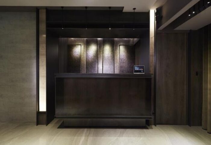 TANGO INN TAIPEI XIMEN lobby. Gay-friendly hotel featuring a sleek, modern reception area. Ideal for gay travelers seeking stylish accommodations.