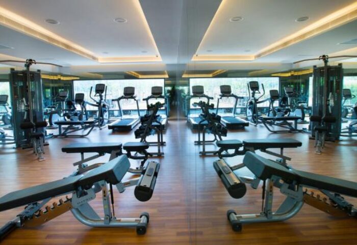 The Shell Sea Krabi's gym. Treadmills, weights, and exercise machines are available at this gay-friendly hotel in Krabi, Thailand.
