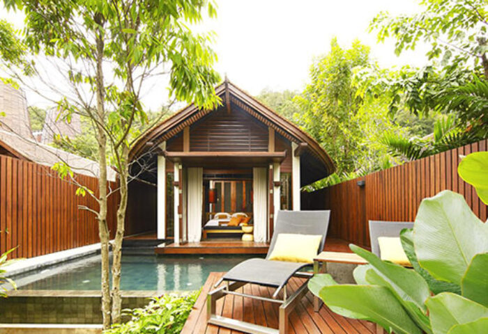 The Tubkaak Krabi Boutique Resort villa with pool. Gay-friendly hotel in Krabi, Thailand, offers luxury and privacy for gay travelers.