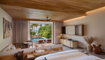 W Punta de Mita gay-friendly hotel room. Luxury suite with private pool, ocean view. Stylish design, perfect for gay travelers.
