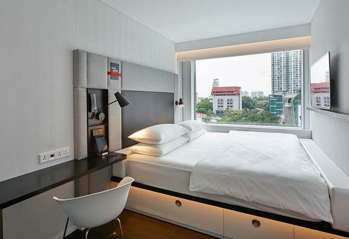 citizenM Kuala Lumpur Bukit Bintang gay-friendly hotel room. Modern design with city view. Ideal for gay travelers in Kuala Lumpur.