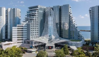 JW Marriott Hotel Istanbul Marmara Sea: Exterior view of the luxury hotel, a gay-friendly destination with modern architecture and sea views.