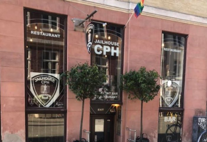Jailhouse CPH, Copenhagen: Gay-friendly restaurant and bar, with rainbow flag. A must-visit spot for gay men traveling in Copenhagen.