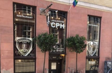 Jailhouse CPH, Copenhagen: Gay-friendly restaurant and bar, with rainbow flag. A must-visit spot for gay men traveling in Copenhagen.