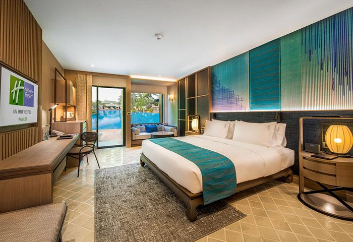 Holiday Inn Resort Phuket room with pool view. LGBT-Friendly hotel in Patong, Thailand. Private hotel room. Gay travel advice.