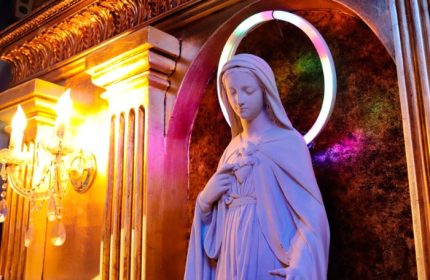 La Purisima Gay Bar in Mexico: Virgin Mary statue with halo in a gay bar. Mexico travel for gay men. Gay travel advice.