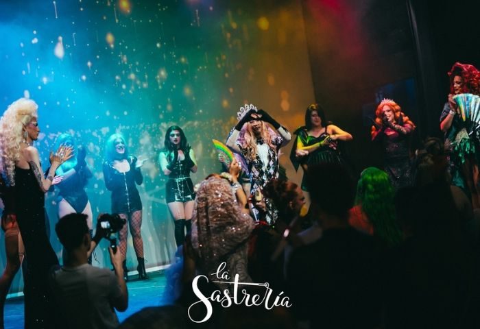 Drag queens perform at La Sastreria, a gay bar in Barcelona. The cafe is a popular spot for gay men seeking travel advice.