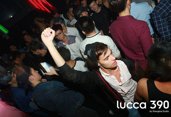 Lucca 390 Bar Shanghai: Gay bar scene in French Concession. Trendiest and busiest gay bar in Shanghai's Gayborhood. Nightlife.