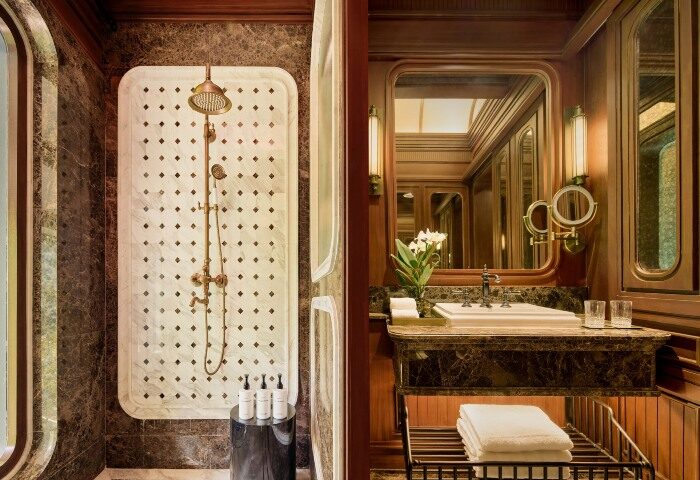 InterContinental Khao Yai Resort bathroom. Instagrammable gay hotel with luxury shower and sink. A perfect place for gay men to travel.