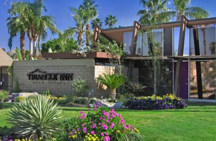 Most Popular Gay Men Hotel with Outdoor Swimming Pool Palm Springs Triangle Inn