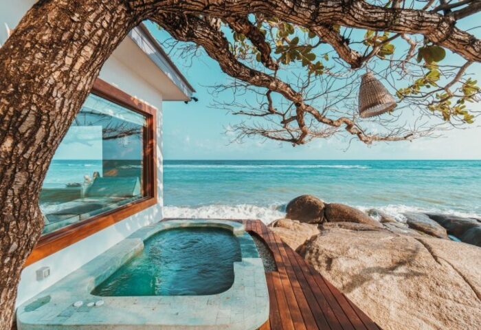 Rocky's Boutique Resort Veranda Collection Samui: Private beachfront pool villa at gay Koh Samui, Thailand. Ocean view.