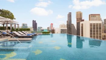 Number One Rooftop Swimming Pool Gay Hotels Bangkok Silom Marriott Hotel Surawongse