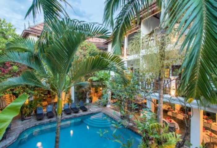 Rambutan Resort Siem Reap: City center hotel pool view. Perfect for gay travelers seeking relaxation and a tropical escape in Cambodia.