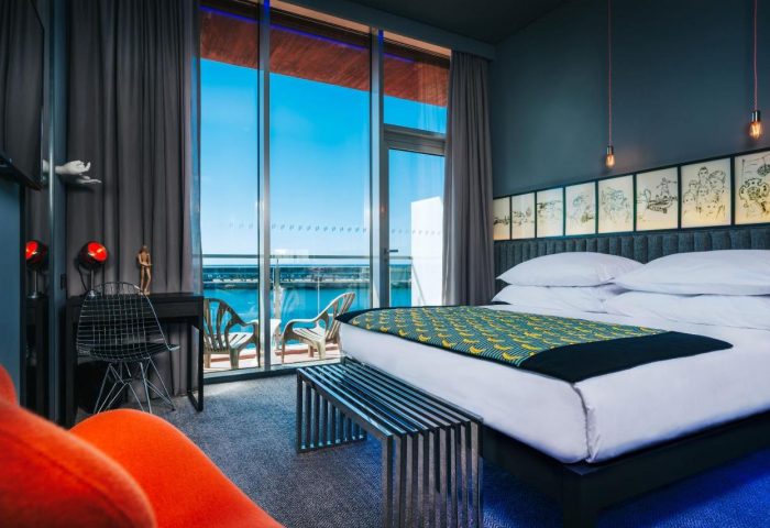 Pestana CR7 Madeira room. Gay-friendly hotel with balcony, sea view, modern design. Ideal for LGBTQ+ travelers seeking style and comfort.
