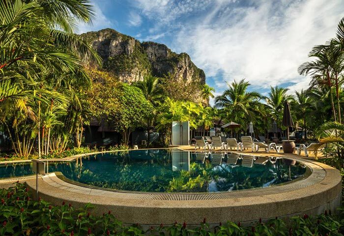 Peace Laguna Resort pool, a gay-friendly hotel in Ao Nang, Krabi. Perfect for a gay honeymoon or romantic getaway. Privacy assured.