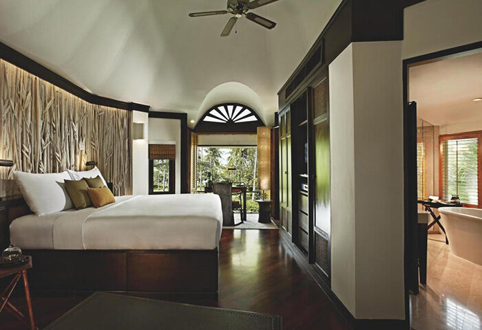 Rayavadee Hotel beachfront villa interior in Krabi. Luxury gay-friendly hotel with a private pool. Perfect for gay travel in Thailand.