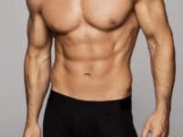 Torso of muscular man for Tantric Soul Gay Massage London gay massage spa. Male physique, abs, and arms.