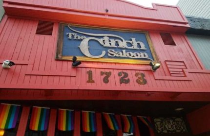 The Cinch Saloon in San Francisco. Gay bar with rainbow flags. Travel advice for gay men visiting the Castro District, CA. #gaytravel