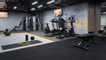 Burdock Hotel Istanbul, Autograph Collection's gym. Wellness center with weights, exercise bikes, yoga mat, and fitness equipment. Top gay hotel.