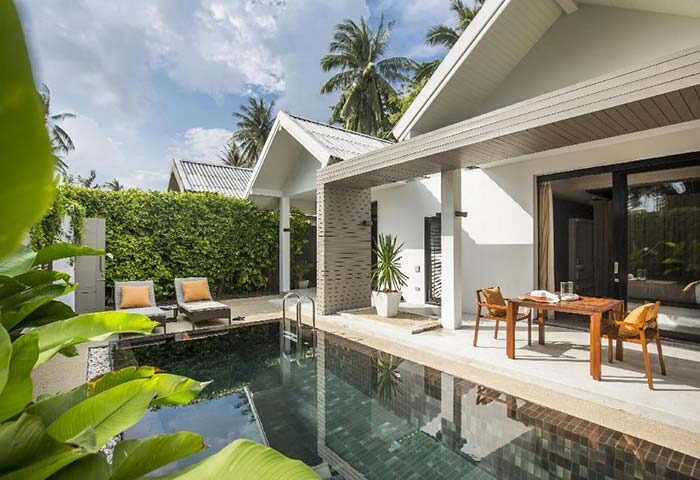 X2 Samui Resort pool villa. Spa retreat for gay men's travel. Modern design, private pool, tropical setting. X2Samuiresort.jpg