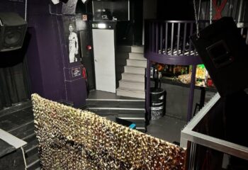 XXL Lisbon Club interior. Gay travel advice: club's multilevel layout, bar, stairs, and dance floor. Lisbon's vibrant gay nightlife scene.