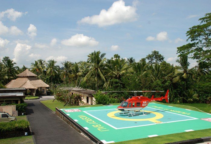 Best Luxury Gay Hotel Bali Viceroy Bali Ubud Helicopter Pad